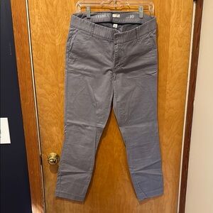 JCrew Frankie Ankle Gray Khaki Pants 10